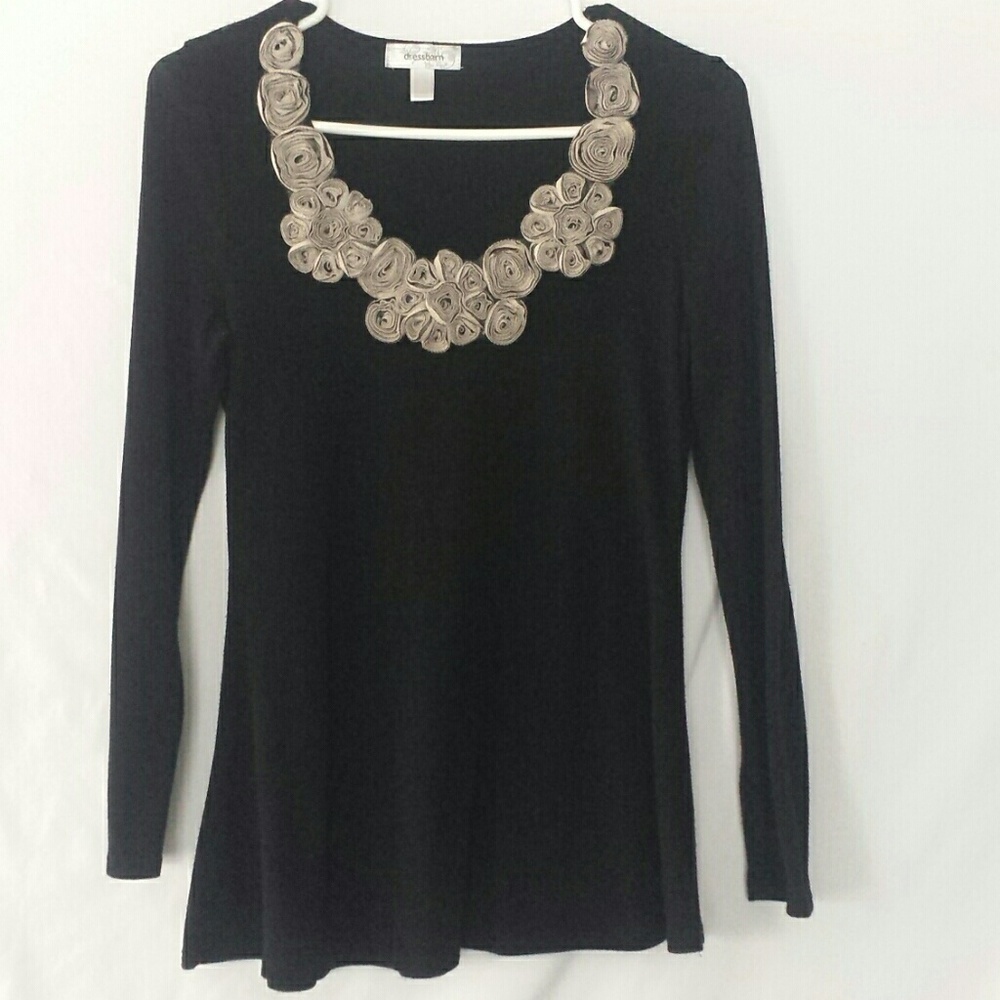 BLACK "dressbarn" long top.